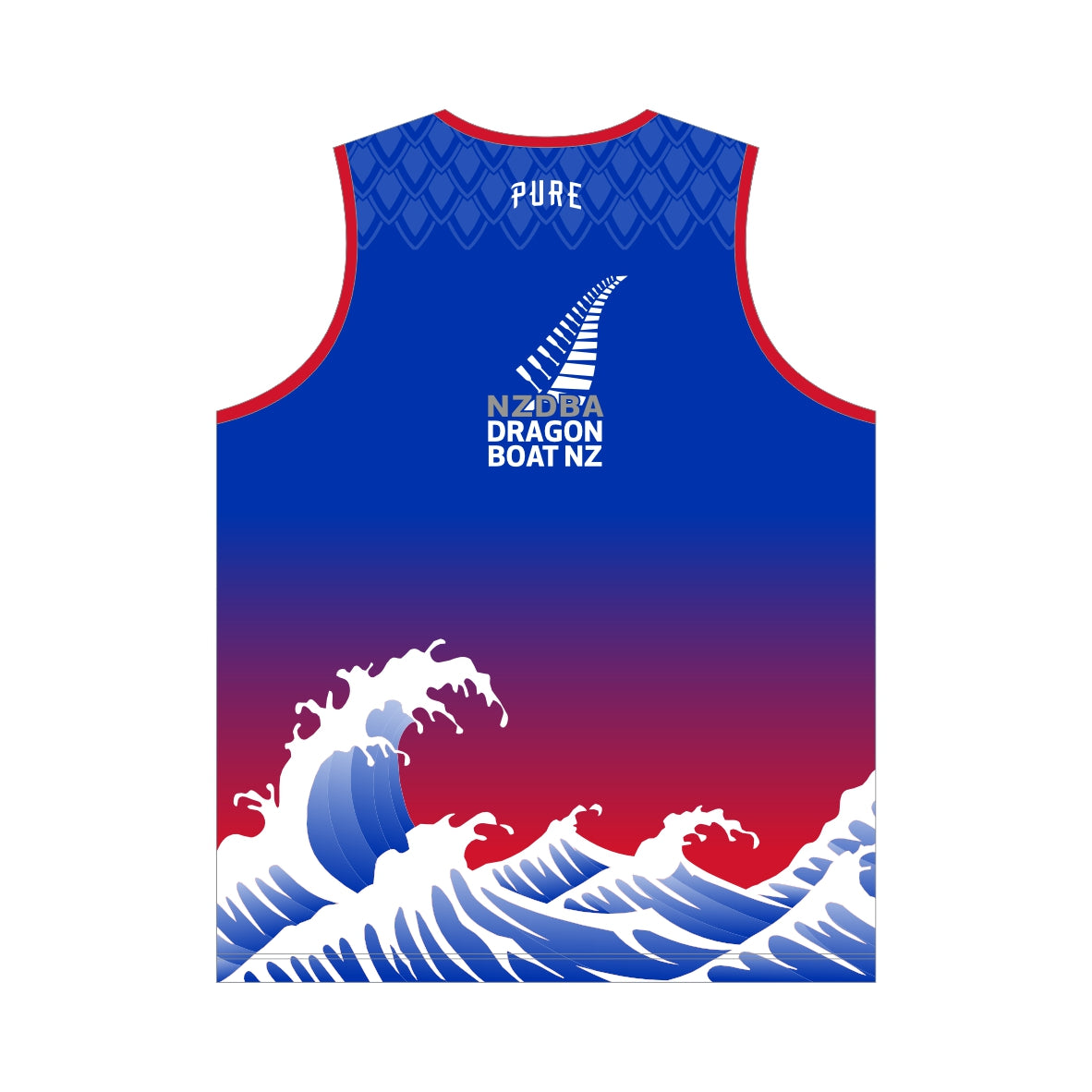 2024 Dragon Boat Nationals Singlet 1 Blue Pure Athletic NZ