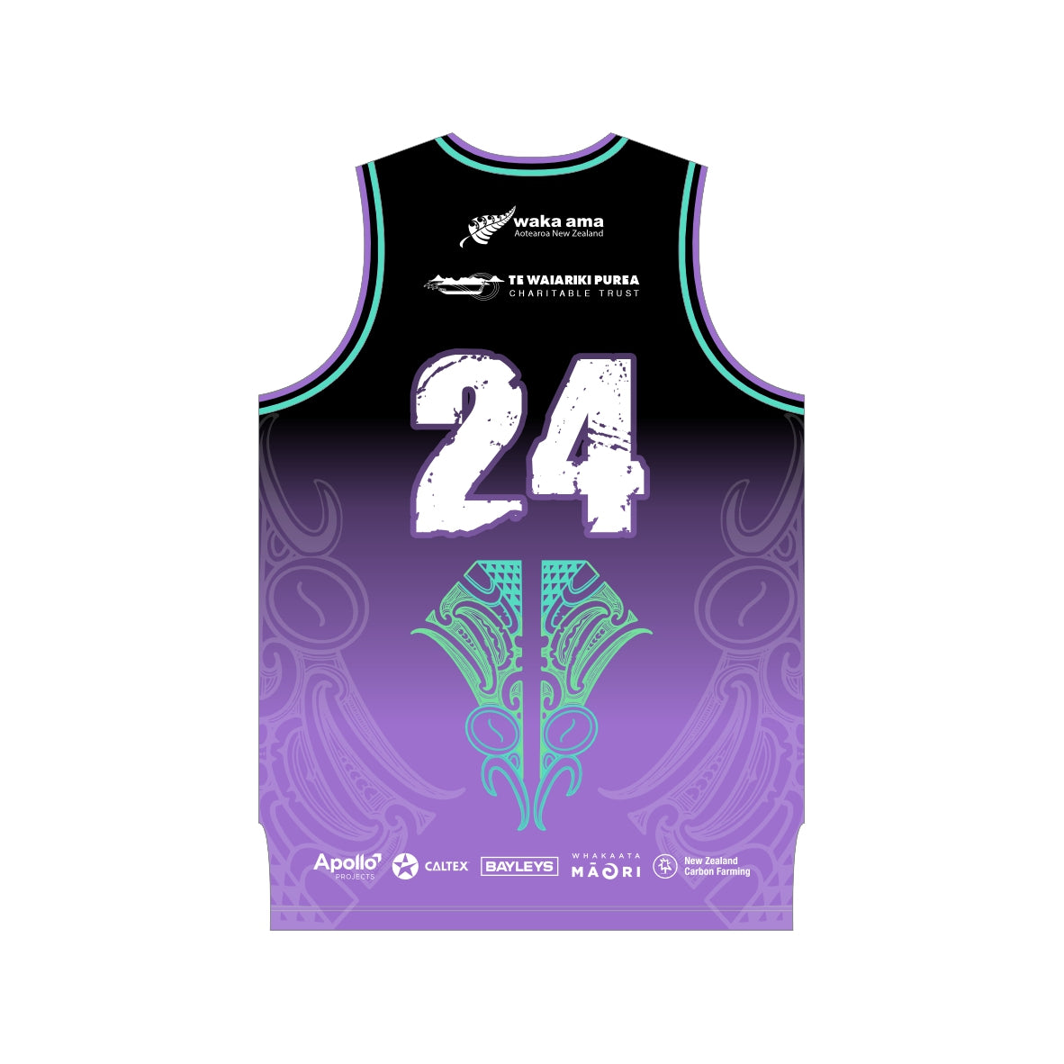 Secondary School Waka Ama Nationals 2024 Basketball Singlet Pure