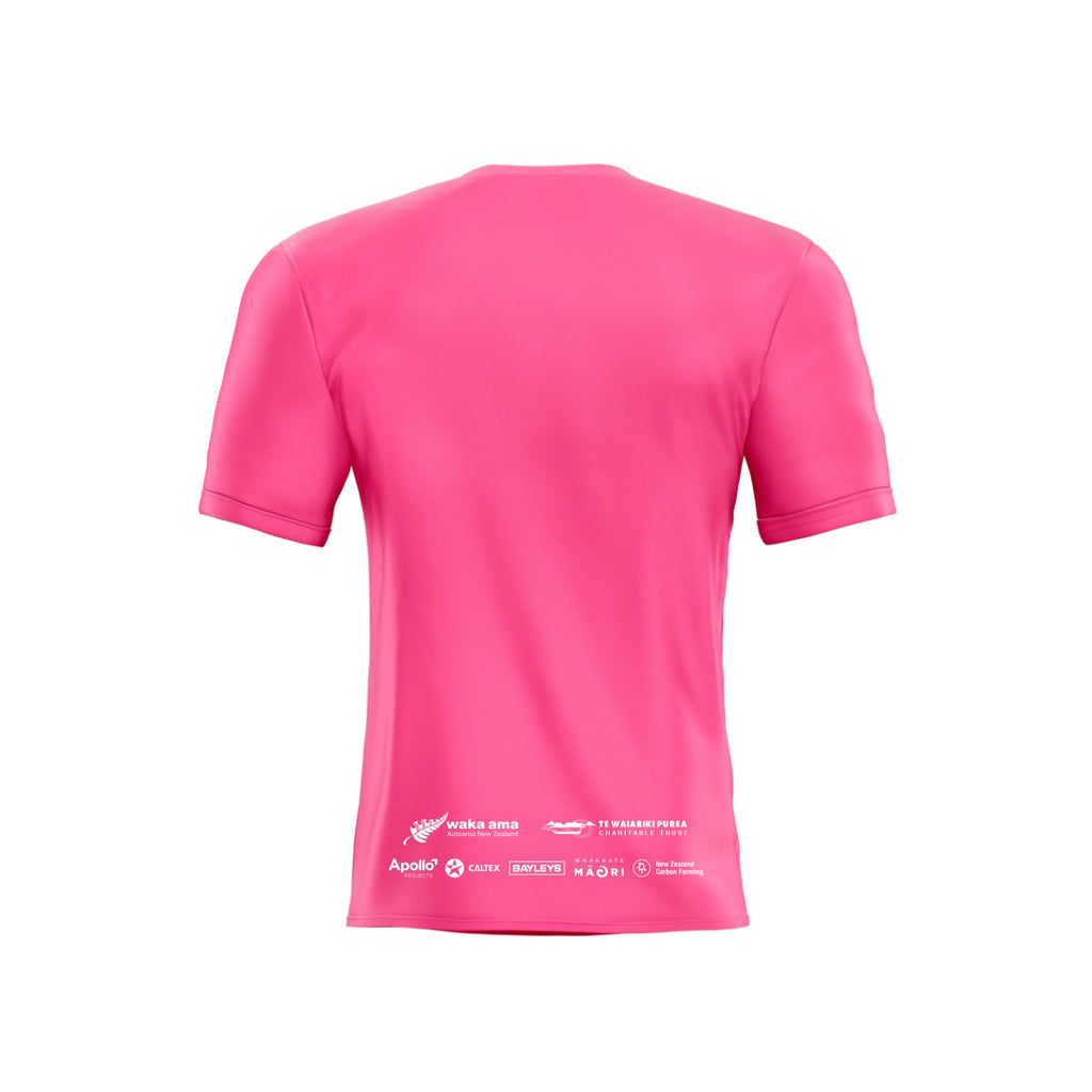 Secondary School Waka Ama Nationals 2024 - Dry Fit Printed Tee - Pink