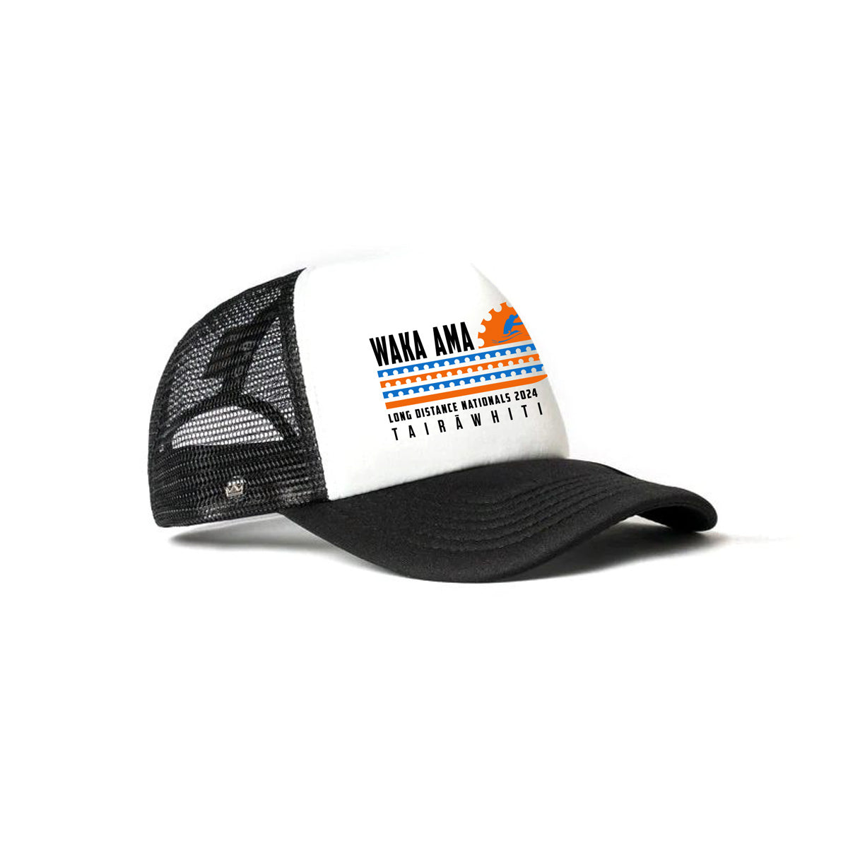 2024 Long Distance Nationals Trucker Cap Black White Pure Athletic NZ