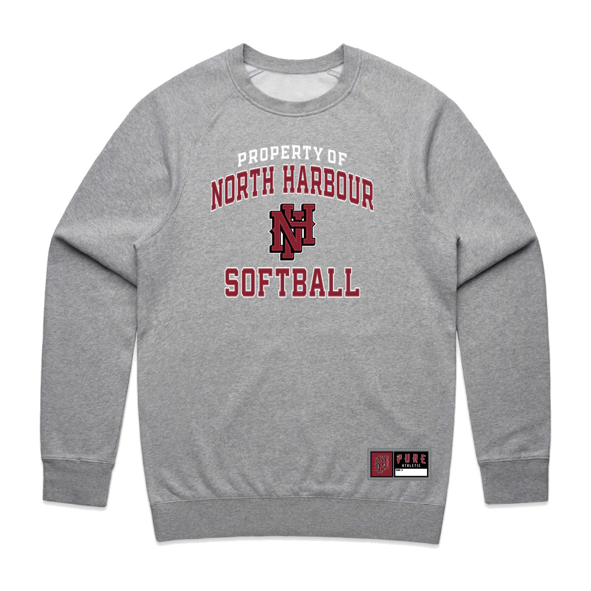 North Harbour Softball Crew - Grey Marle