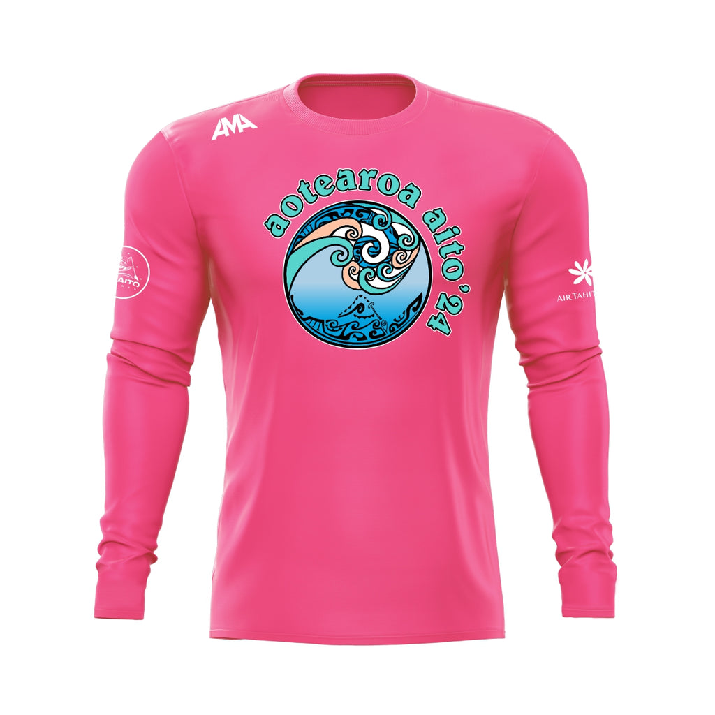 Aotearoa Aito 2024 Dry Fit LS Tee - Pink