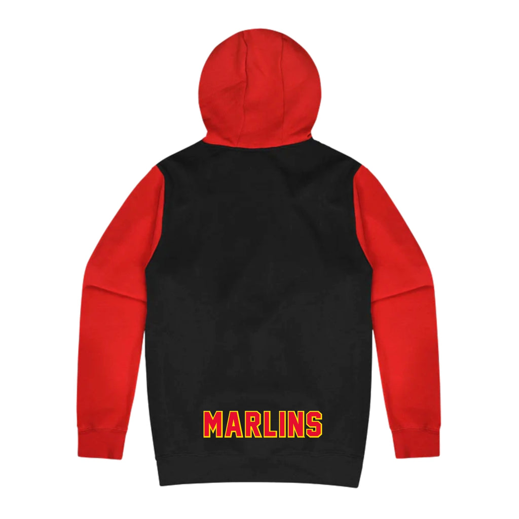 Manurewa Marlins Rugby League Hoodie - 01 - Black/Red