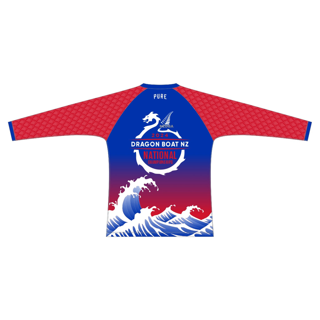 2024 Dragon Boat Nationals Dry Fit LS Tee 1 - Blue
