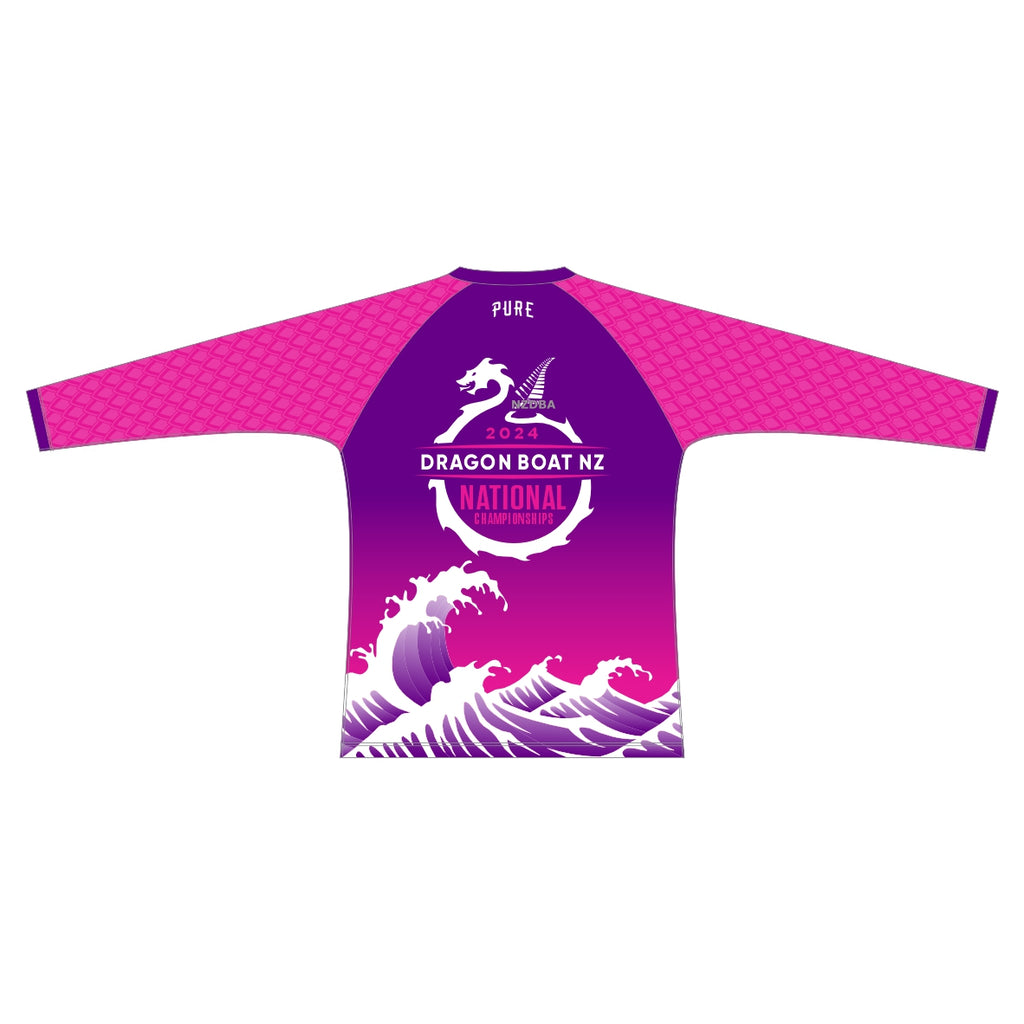 2024 Dragon Boat Nationals Dry Fit LS Tee 1 - Purple