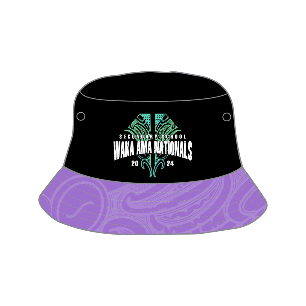 Secondary School Waka Ama Nationals 2024 - Reversible Bucket Hat