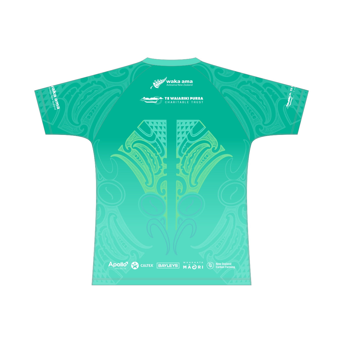 Secondary School Waka Ama Nationals 2024 Tee Green Pure Athletic NZ