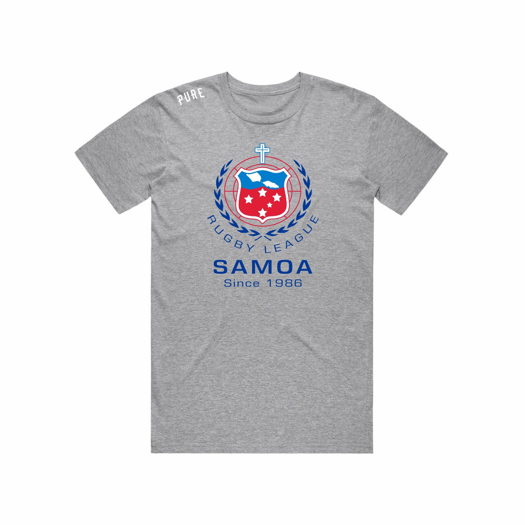 Samoa Rugby League Tee - Grey Marle