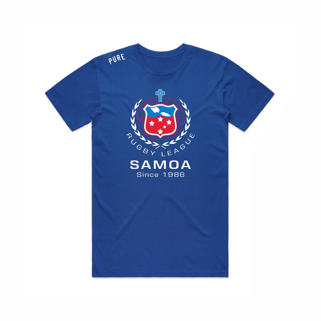 Samoa Rugby League Tee - Royal Blue