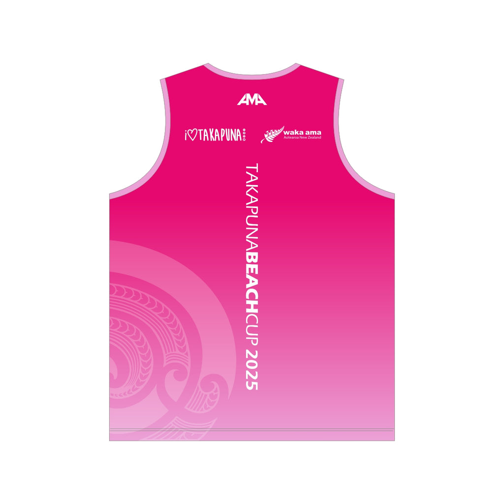 2025 Takapuna Cup - Sublimated Singlet - Pink