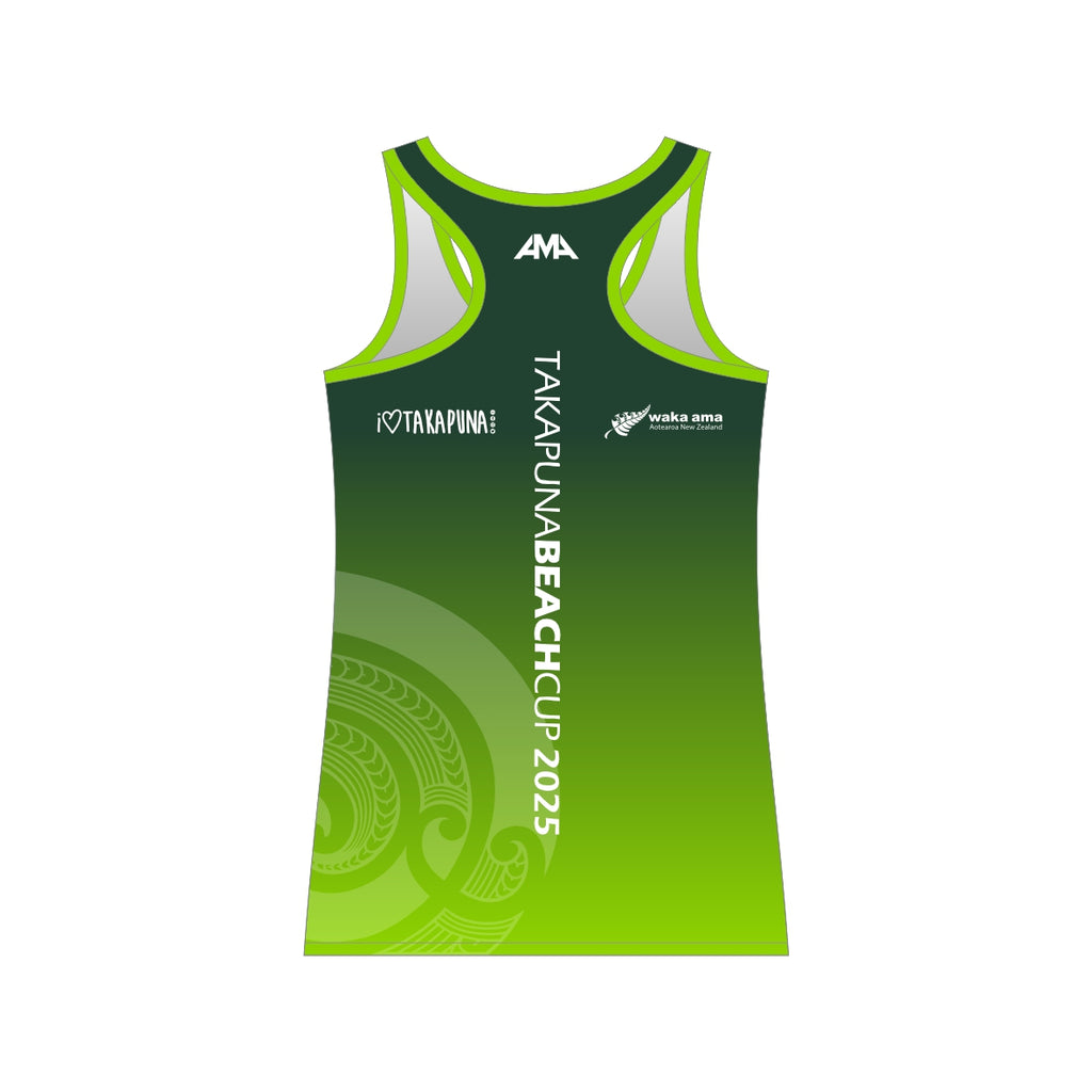 2025 Takapuna Cup - Sublimated Ladies Racerback - Green