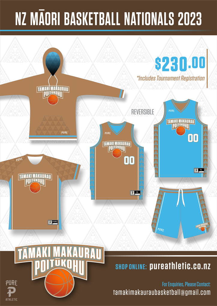 Tāmaki Makaurau - NZ Maori Basketball Nationals 2023 - Uniform, Hoodie & Registration
