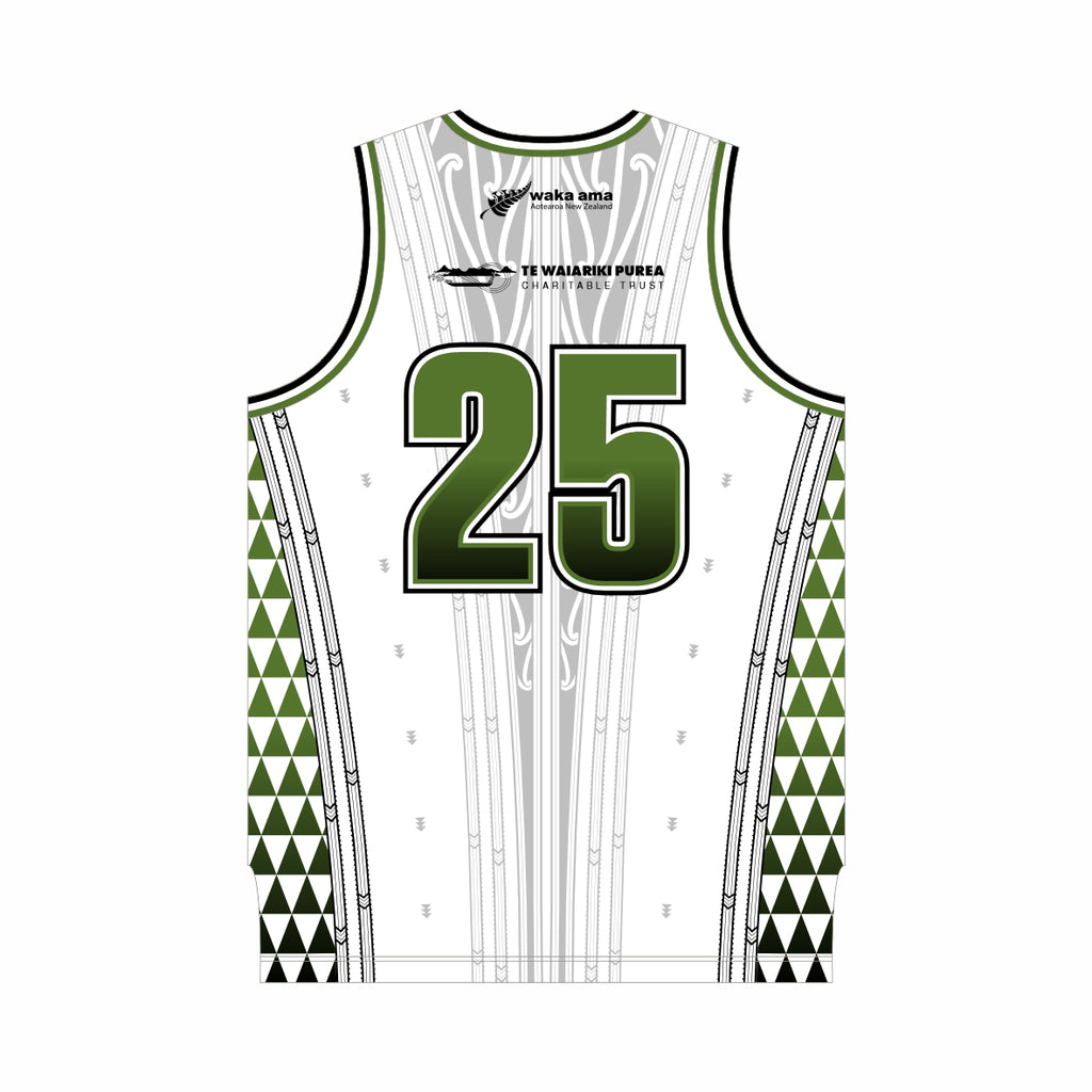 2025 Waka Ama Secondary School Nationals - Basketball Singlet - White