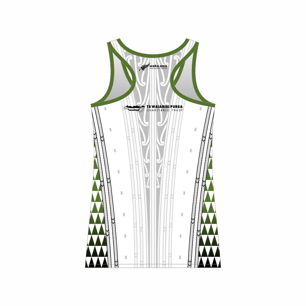 2025 Waka Ama Secondary School Nationals - Sublimated Ladies Racerback - White