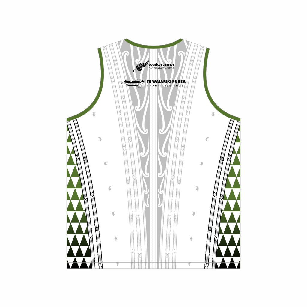 2025 Waka Ama Secondary School Nationals - Sublimated Singlet - White