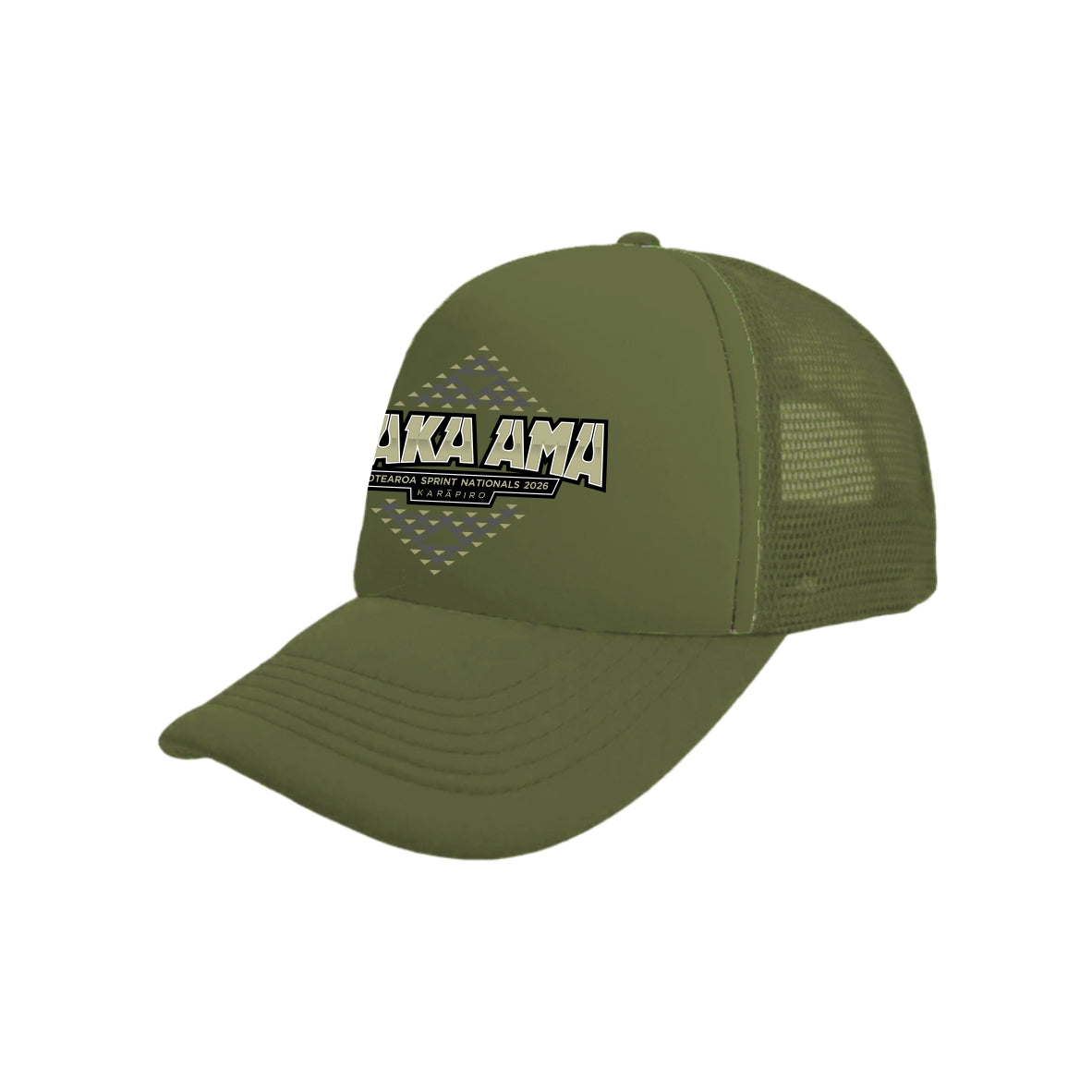 2026 Waka Ama Sprint Nationals - Trucker Cap - Army | Pure Athletic NZ