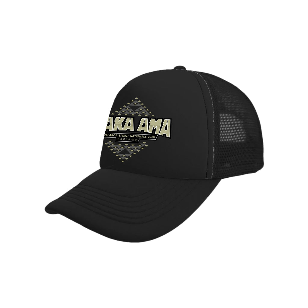 2026 Waka Ama Sprint Nationals - Trucker Cap - Black | Pure Athletic NZ