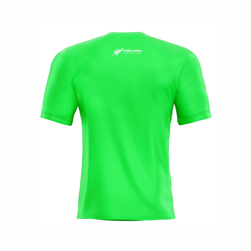2024 Waka Ama Sprint Nationals - Dry Fit Printed Tee - Lime