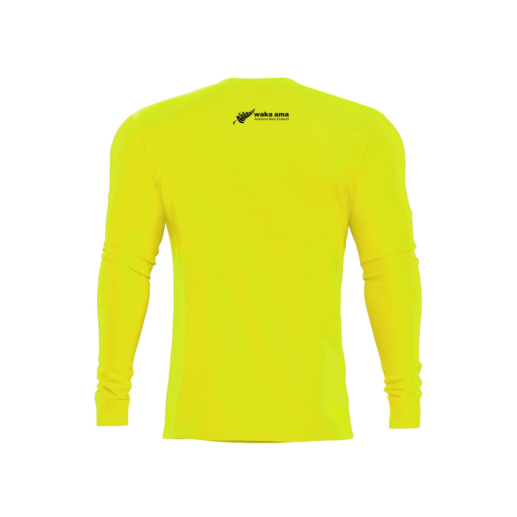 2025 Waka Ama Sprint Nationals - Dry Fit Printed LS Tee - Yellow