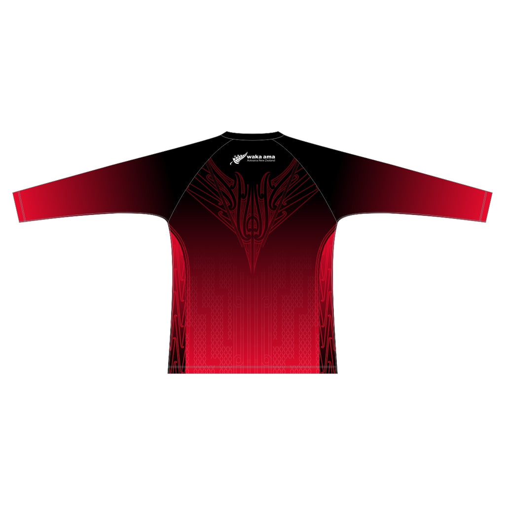 2025 Waka Ama Sprint Nationals - Sublimated LS Tee - Red