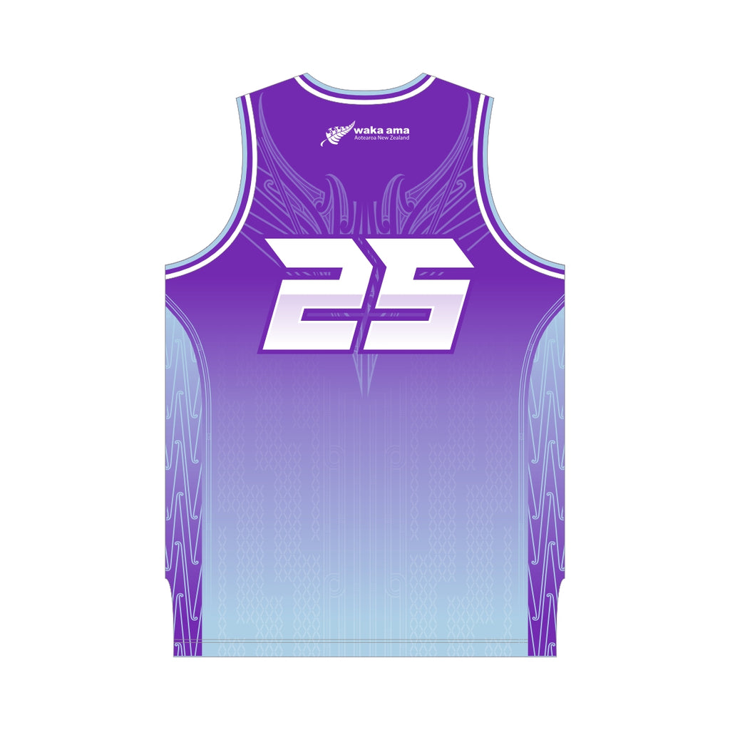 2025 Waka Ama Sprint Nationals - Dry Fit Basketball Singlet - Purple