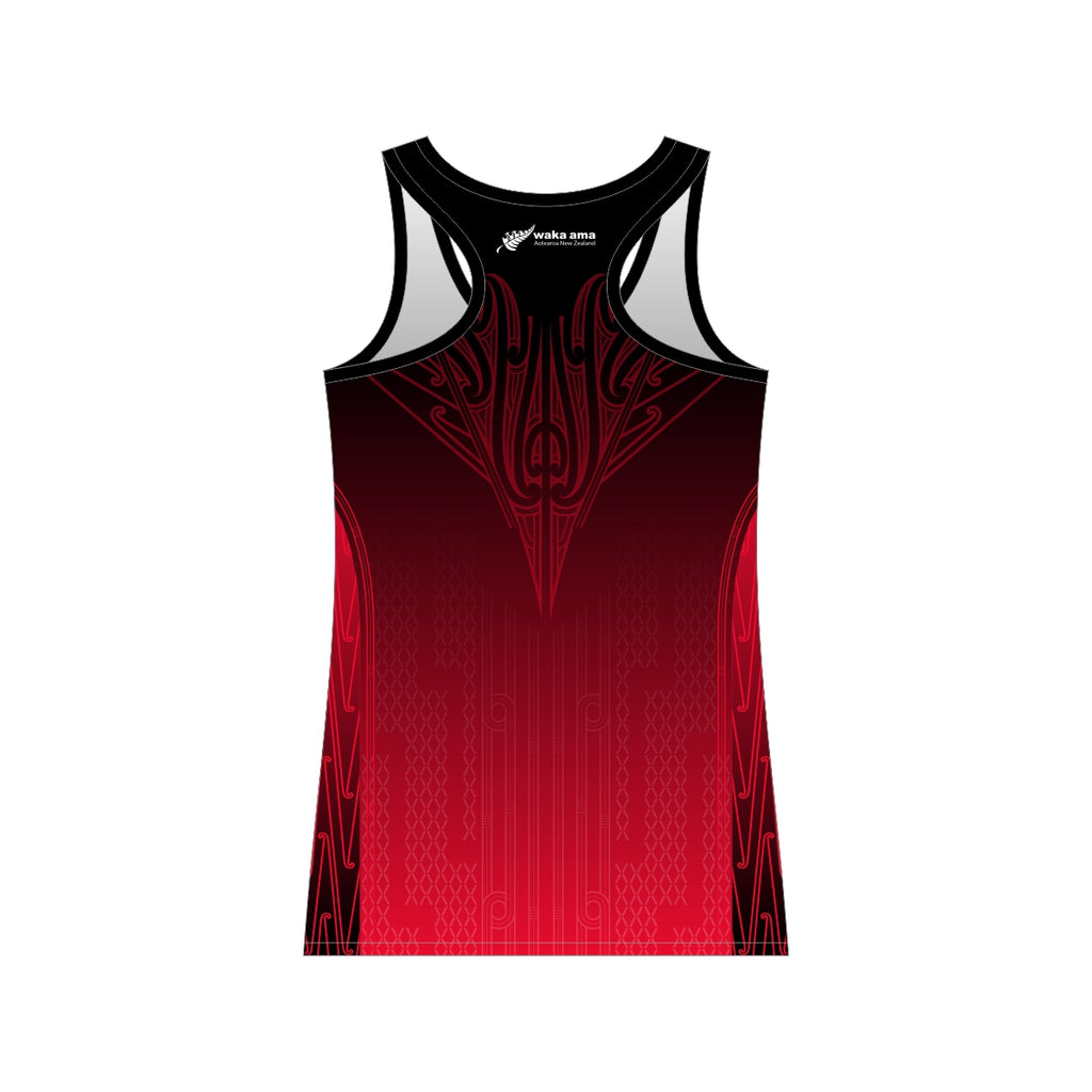 2025 Waka Ama Sprint Nationals - Sublimated Ladies Racerback - Red