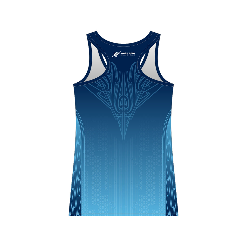 2025 Waka Ama Sprint Nationals - Sublimated Ladies Racerback - Blue