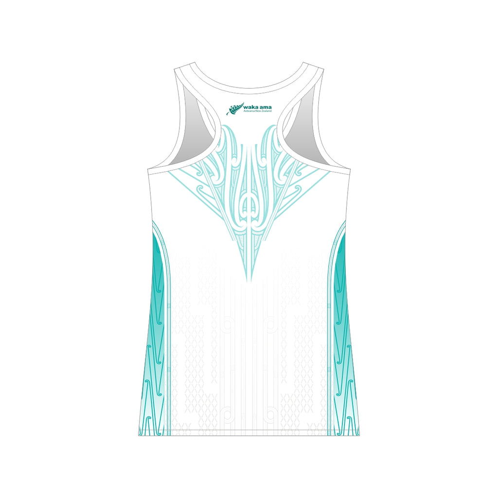 2025 Waka Ama Sprint Nationals - Sublimated Ladies Racerback - White