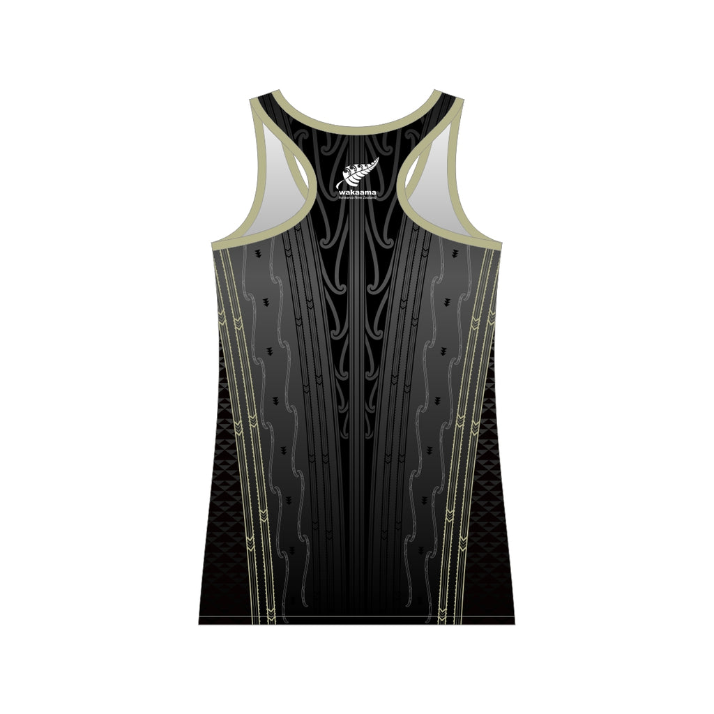 2026 Waka Ama Sprint Nationals - Sublimated Ladies Racerback - Black