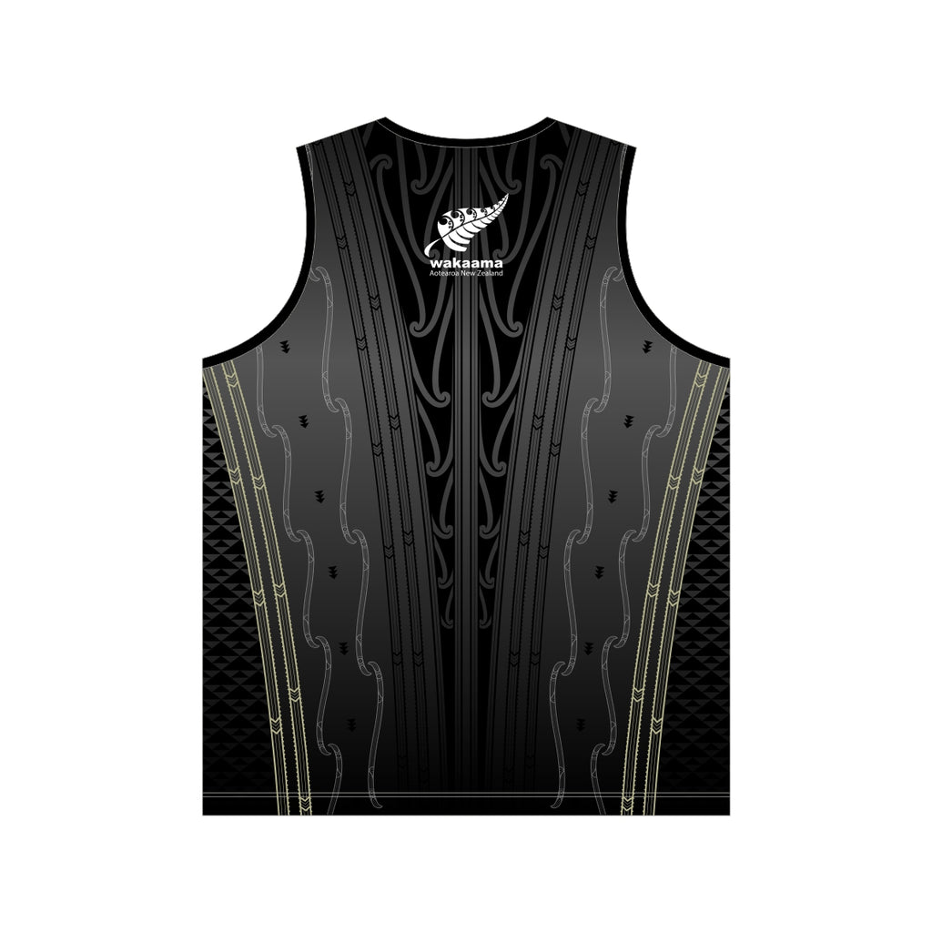 2026 Waka Ama Sprint Nationals - Sublimated Singlet - Black