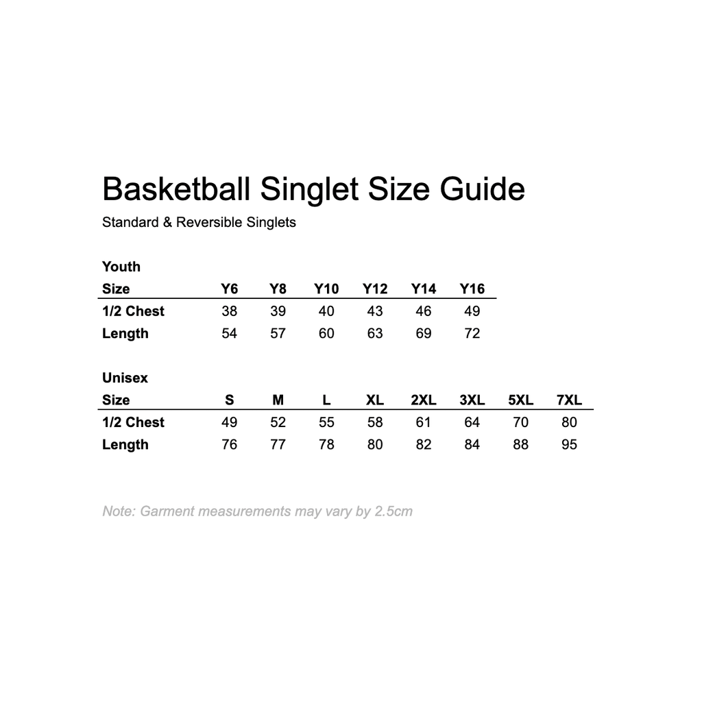 Wellington Basketball Uniform - Extra Singlet U16 Girls