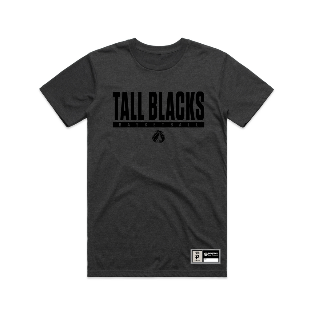 NZ Basketball Tall Blacks Players Tee - Asphalt Marle