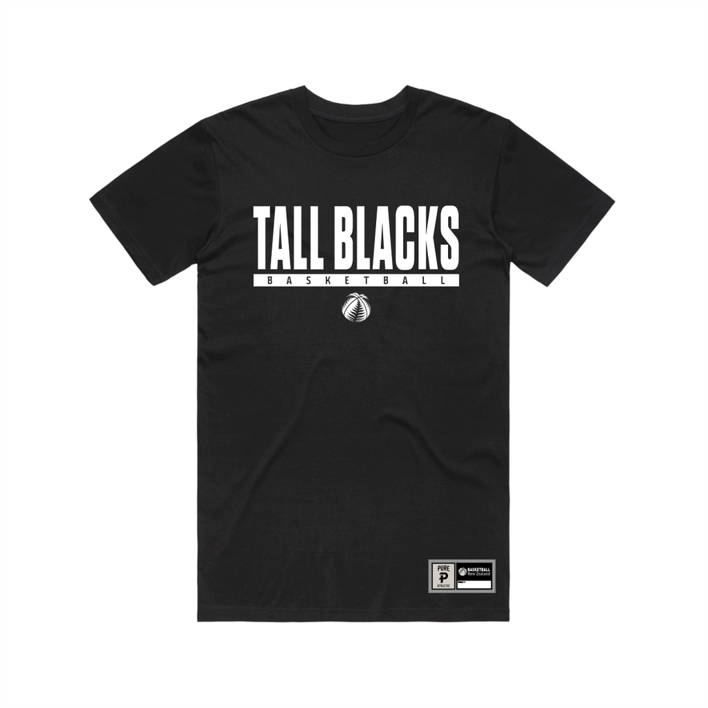 NZ Basketball Tall Blacks Players Tee - Black
