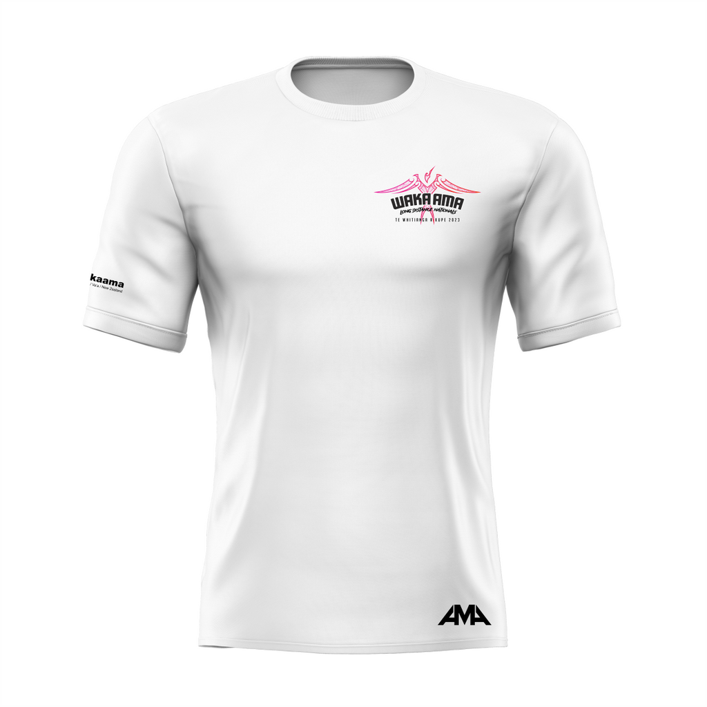 Waka Ama Long Distance Nationals - Dry Fit Printed Tee - White