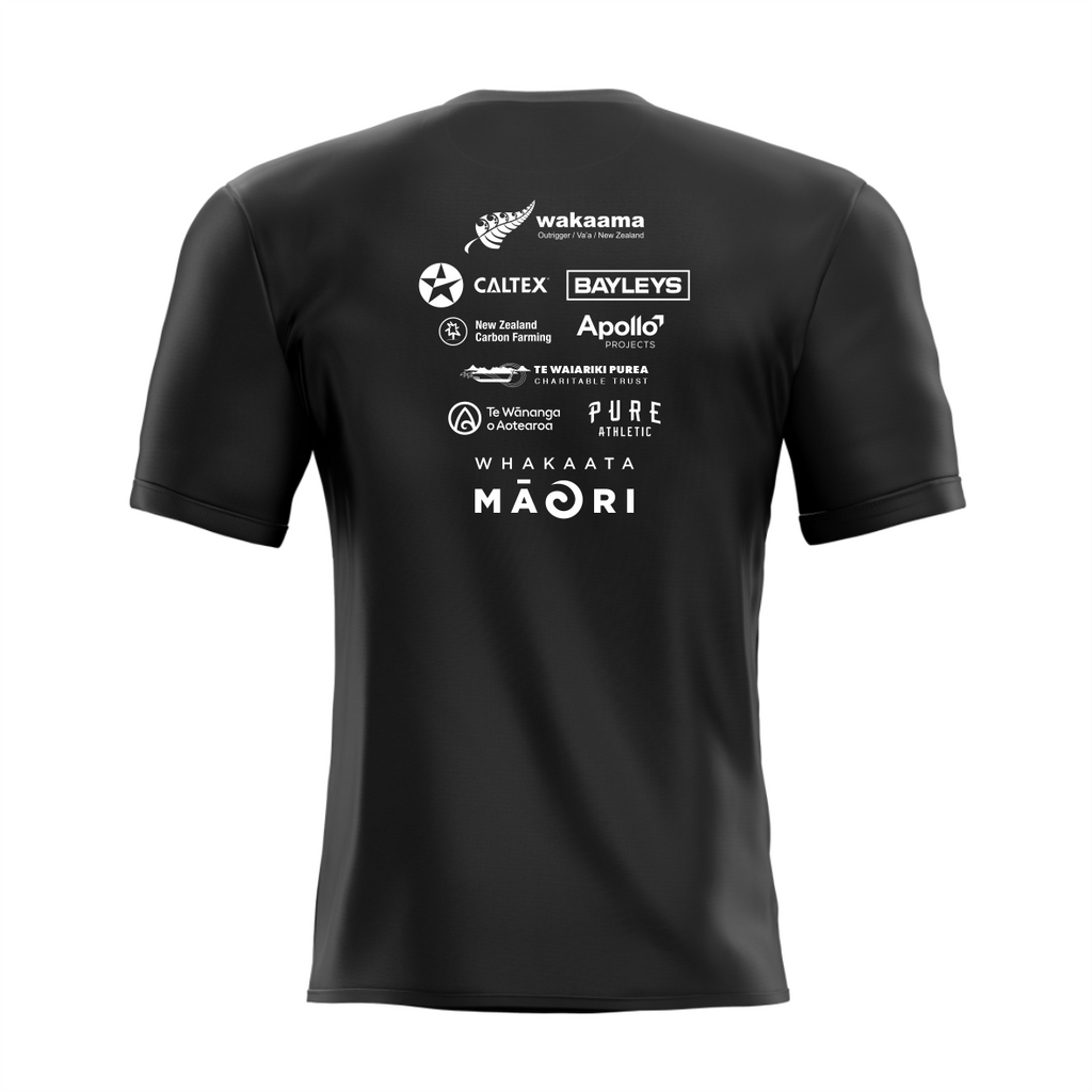 Secondary Schools Waka Ama Nationals - Dry Fit Printed Tee - Black