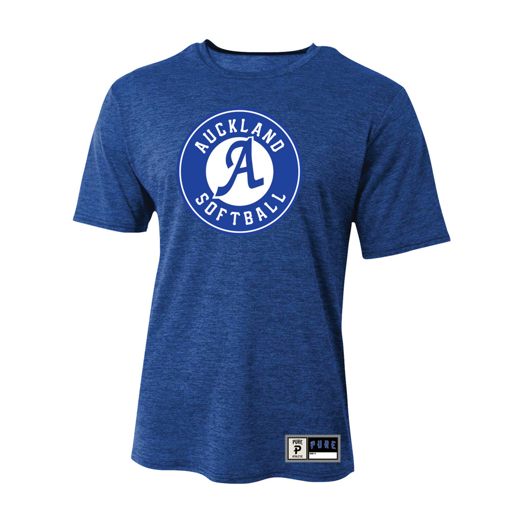 Auckland Softball Dry Fit A Tee - Navy Marle