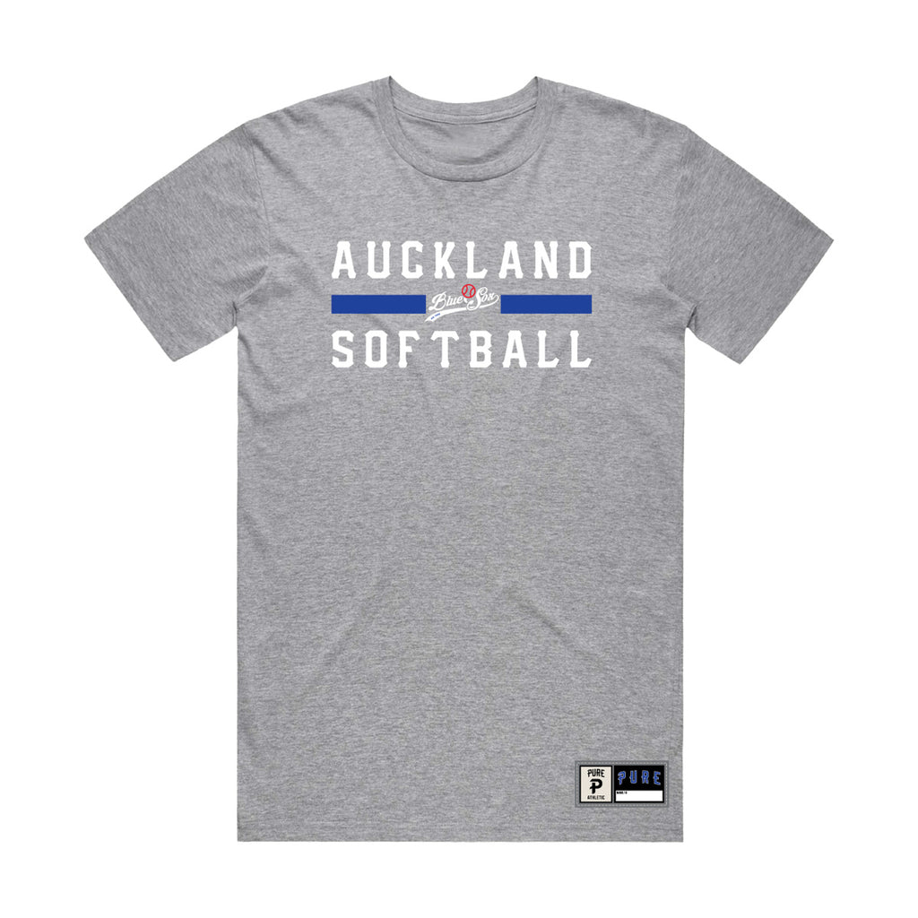 Auckland Softball AS Tee - Grey Marle