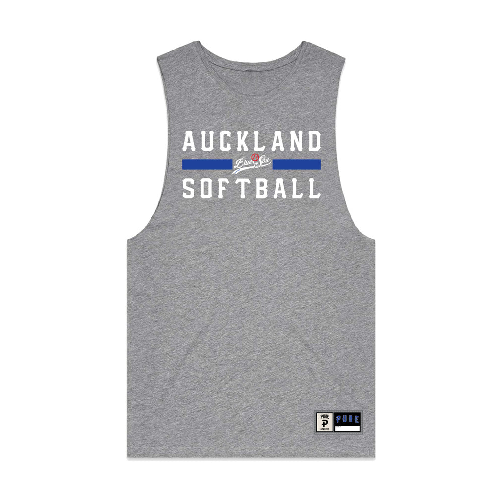 Auckland Softball AS Tank - Grey Marle