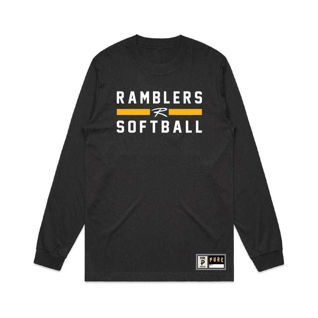 Ramblers Softball LS Tee - Black