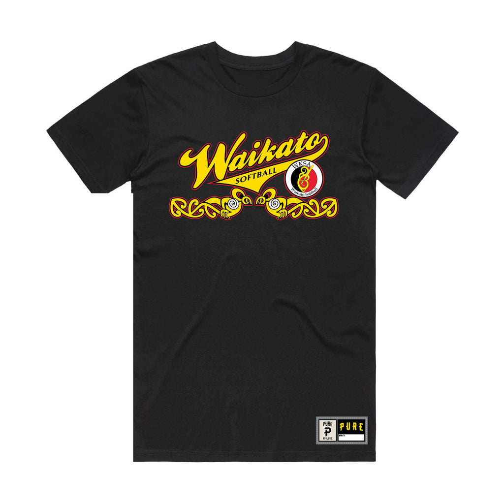 Waikato Softball Tee - Black